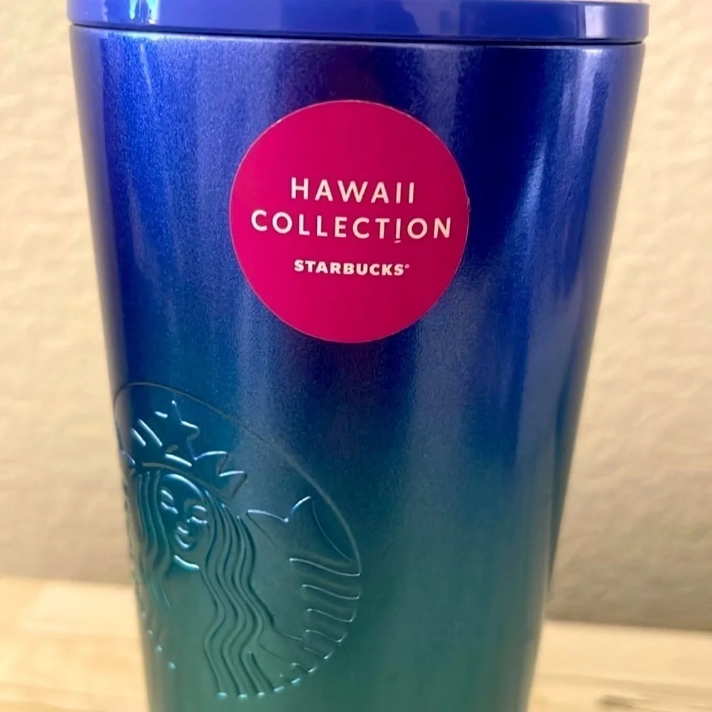 Starbucks Hawaii Collection 24 OZ Stainless Steel Ombré Cold Cup.